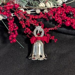 Silverplated Engraved Wreath Bell